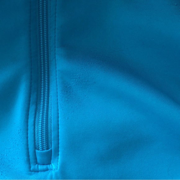 PRO TOUR ATHLEISURE LIGHT BLUE LONG SLEEVE PULLOVER QUARTER ZIP GOLF SWEATSHIRT - Picture 10 of 12